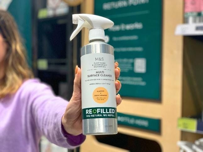 A person holding a spray bottle

Description automatically generated