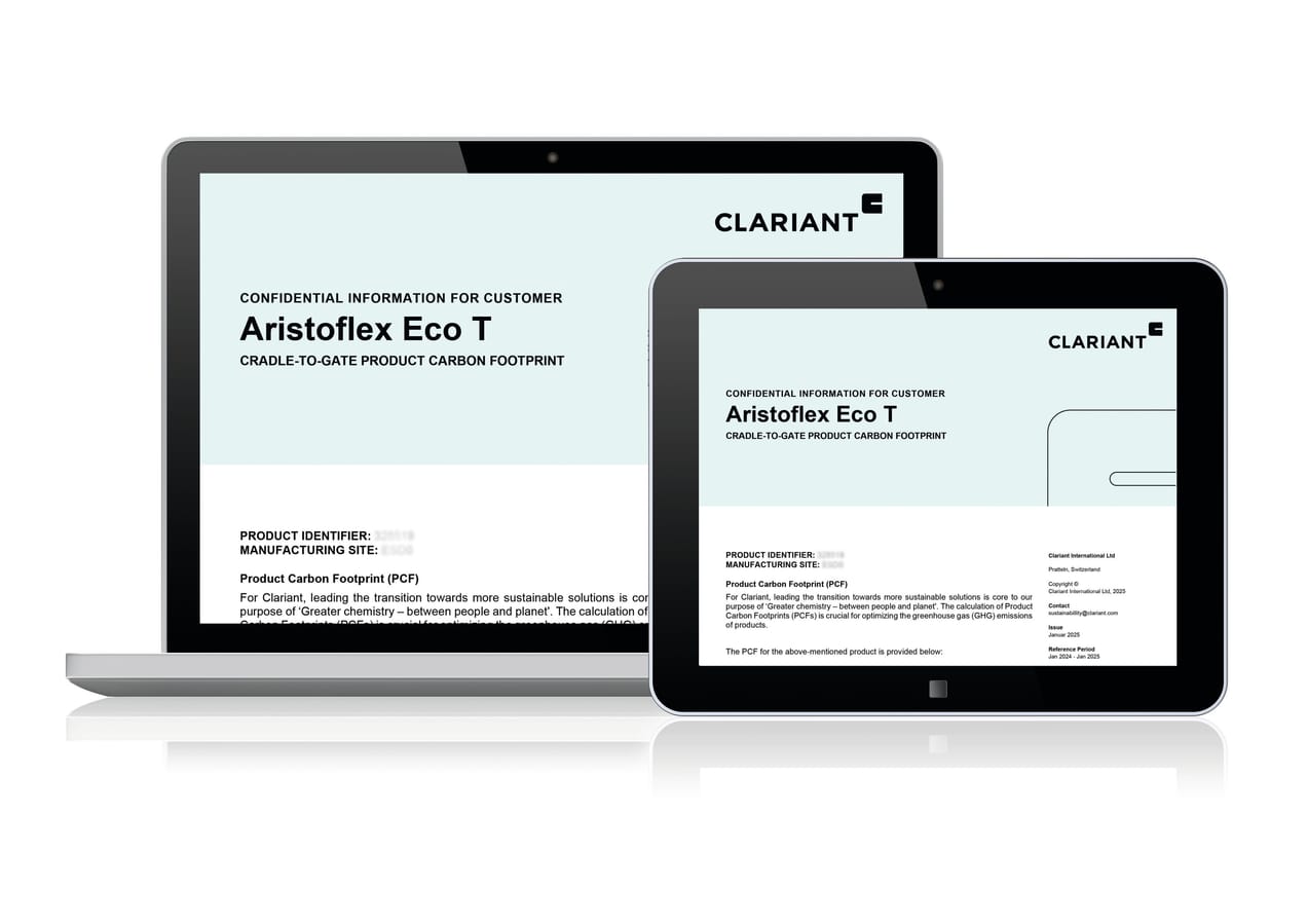 Clariant offers Product Carbon Footprint data on its clients platform