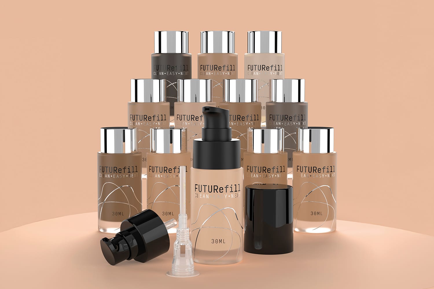 Latest refillable packaging for premium make-up